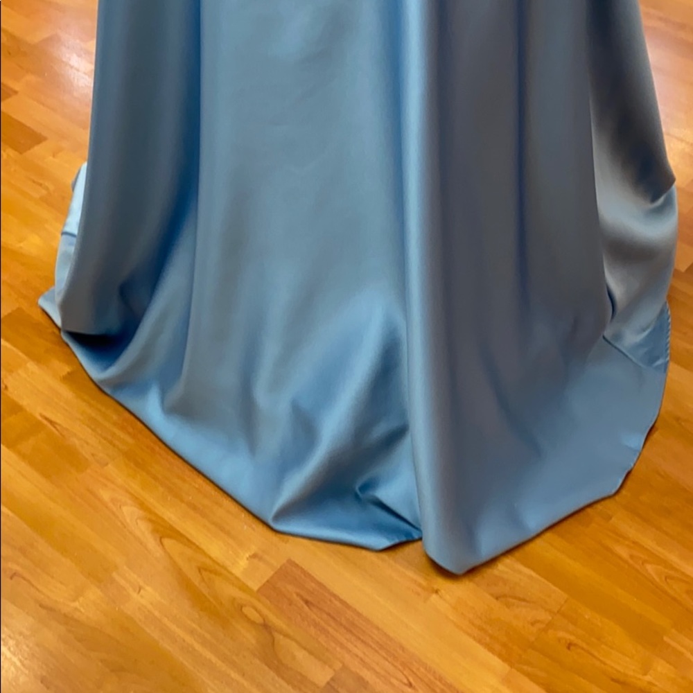 ✔️ slate blue grey bridesmaid dress with pockets - Picture 3 of 9